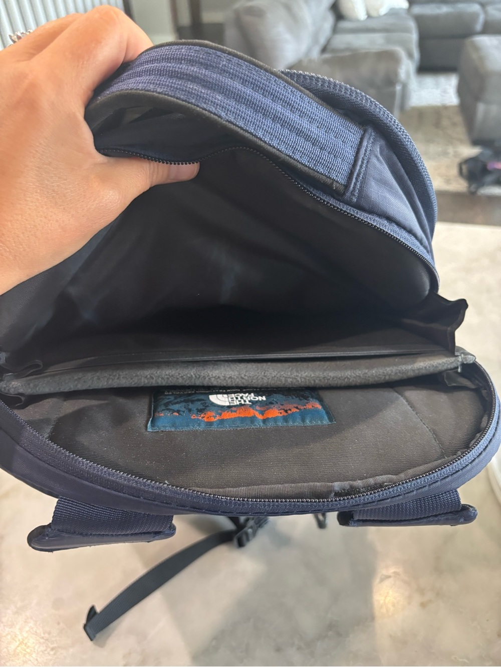 The North Face 31L Surge Backpack in Navy and Black - Picture 8 of 16
